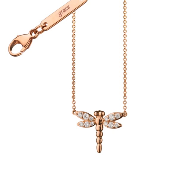 Diamond Critter Dragonfly Necklace